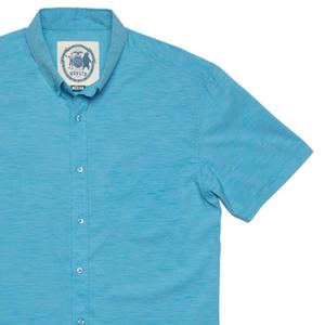 RSVLTS Heather Sky High KUNUFLEX Short Sleeve Shirt — front view
