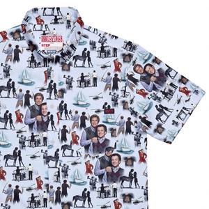 RSVLTS Road To Catalina KUNUFLEX Short Sleeve Shirt in White — front view