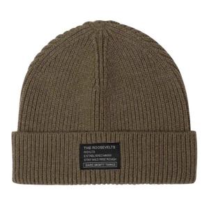 RSVLTS Merino Wool Mocha Beanie Beanie in Brown/Tan — front view