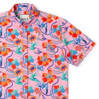 RSVLTS Back to the Fuchsia KUNUFLEX Short Sleeve Shirt in Red — front view