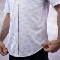 RSVLTS In Your Eyes KUNUFLEX Short Sleeve Shirt in White — detail 8