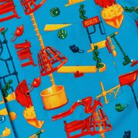 RSVLTS Crazy Contraption KUNUFLEX Short Sleeve Shirt in Blue — detail 8