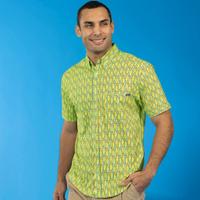 RSVLTS My Best Friend Plank KUNUFLEX Short Sleeve Shirt in Green — detail 6