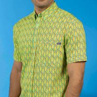 RSVLTS My Best Friend Plank KUNUFLEX Short Sleeve Shirt in Green — detail 8