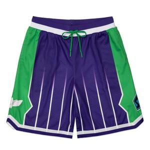 RSVLTS Space Ranger Mesh Shorts in Green — front view