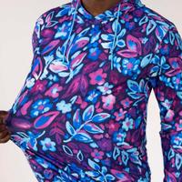 RSVLTS Tropiglow Performance Hoodie in Purple — detail 6
