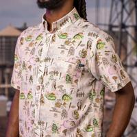 RSVLTS Heroes in a Half Sketch KUNUFLEX Short Sleeve Shirt in Neutral — detail 5