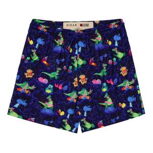 RSVLTS Partysaurus Rex Hybrid Shorts in Purple — front view