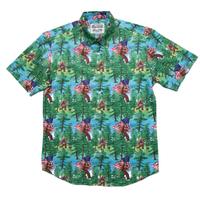 RSVLTS Smells Like Bigfoot’s Hot Dog KUNUFLEX Short Sleeve Shirt in Green — detail 2